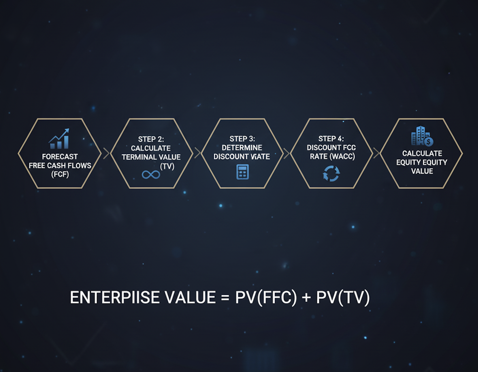 Schéma des étapes du DCF