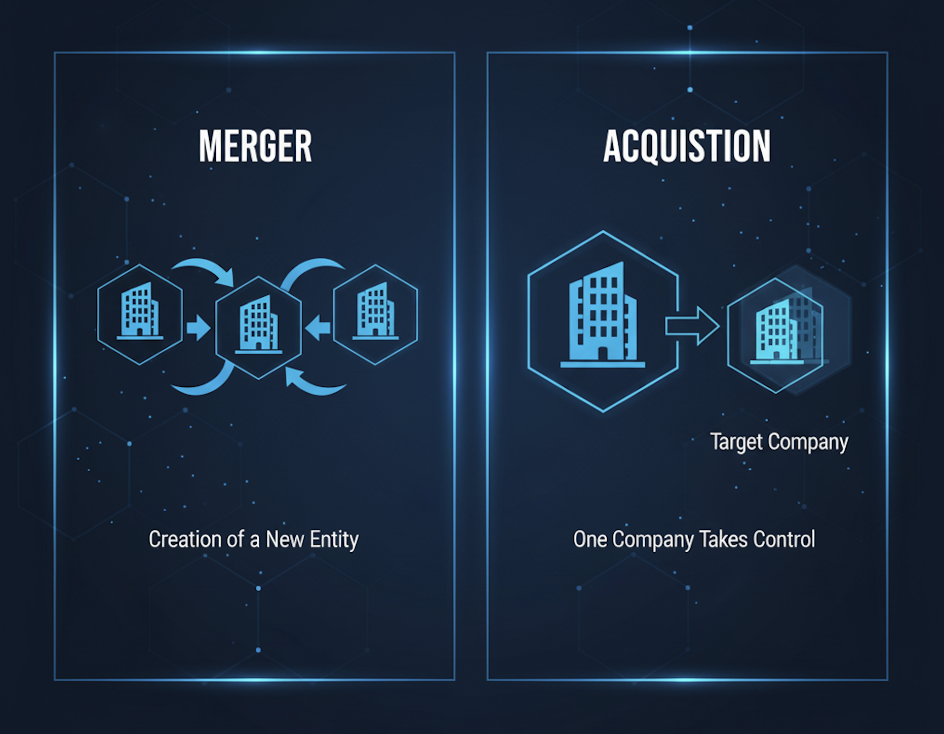 Schéma Fusion vs Acquisition
